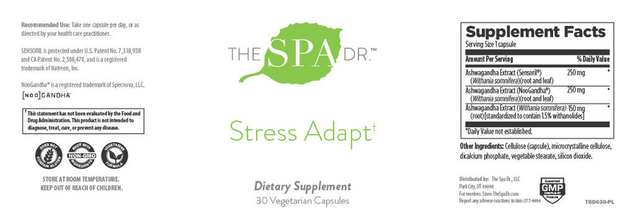 Ingredients The Spa Dr Stress Adapt+